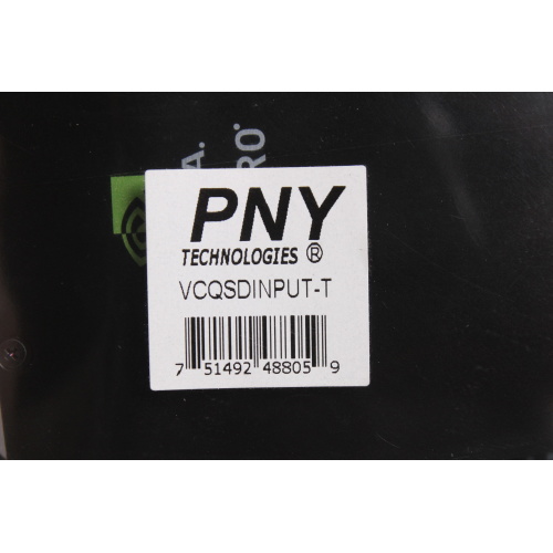 PNY NVIDIA Quadro SDI Capture Card PCI Express x8 VCQSDINPUT-T label