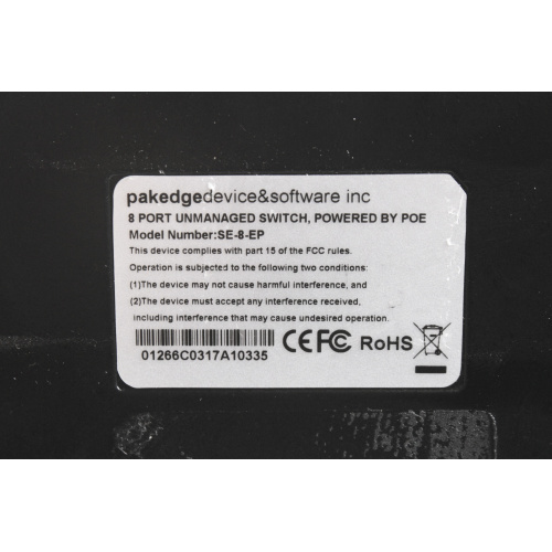 Pakedge SE-8-EP 8-Port Desktop Switch label