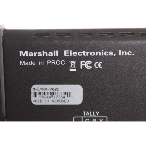 Marshall M-LYNX-702W Dual 7-Inch Rackmountable Monitor (Left Screen Damage) w/ HDMI and 3G-SDI and Component and Composite Inputs and Built-In Waveform and Vectorscope label