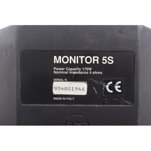 RCF Monitor 5S Personal Speaker (FOR PARTS) label1