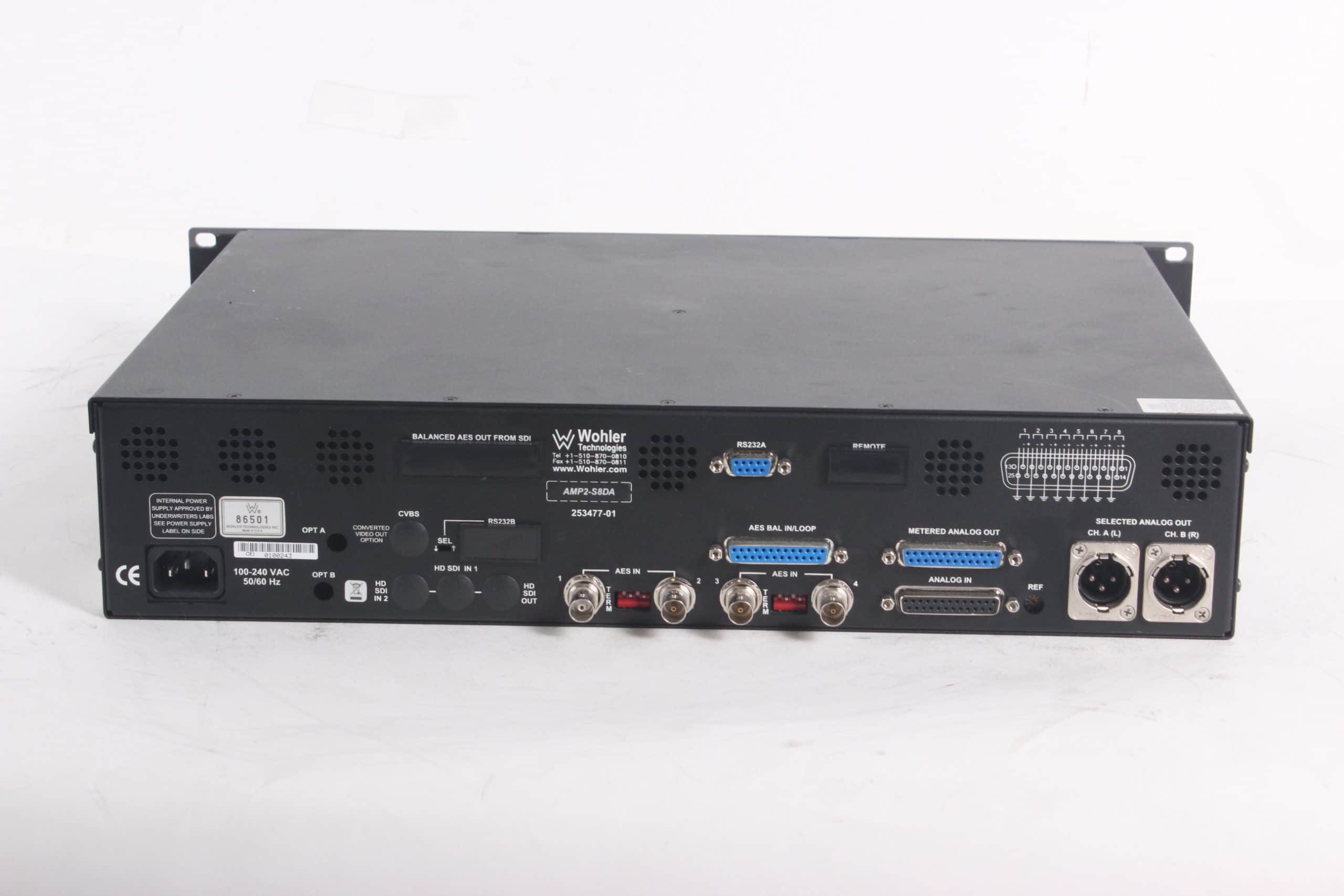 Wohler Technologies AMP2-S8 Series+ Digital Audio Monitor Panel