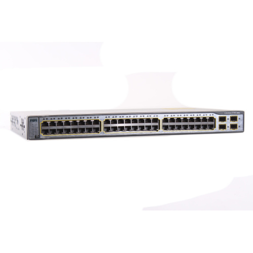 Cisco Catalyst WS-C3750-48TS-E 48-Port Ethernet Switch w/ (4) SFP Slots (LED Issue) front1