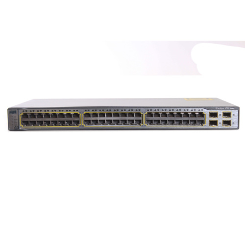 Cisco Catalyst WS-C3750-48TS-E 48-Port Ethernet Switch w/ (4) SFP Slots (LED Issue) front2