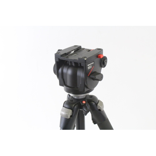 manfrotto-3021bn-tripod-with-manfrotto-503-fluid-head-missing-head-plate-and-pan-handles-head2