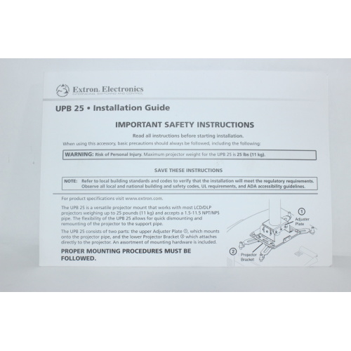 extron-upb-25-universal-projector-mounting-bracket-man1