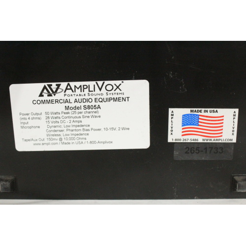 amplivox-s805a-50-watt-multimedia-stereo-portable- pa-amplifier-label1