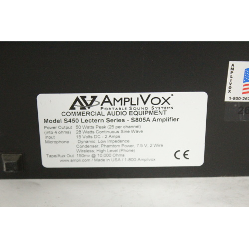 amplivox-s805a-50-watt-multimedia-stereo-portable- pa-amplifier-label1