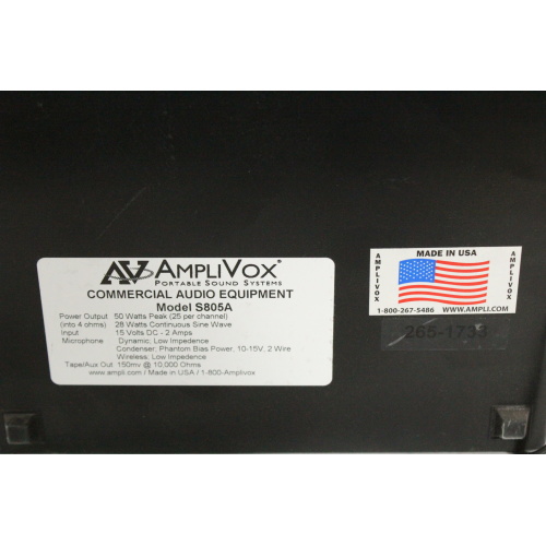 amplivox-s805a-50-watt-multimedia-stereo-portable- pa-amplifier-label1