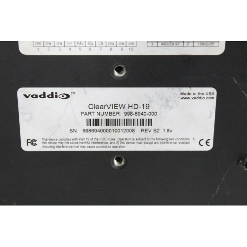 Vaddio ClearVIEW HD-19 Camera tag