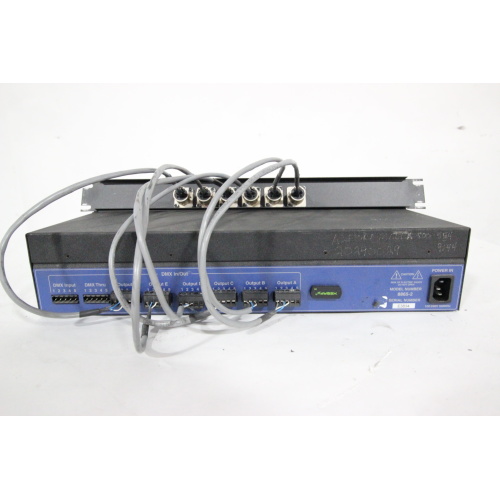 Pathway Connect 8865-2 Gray Interfaces DMX Repeater - (6) 5-Pin Outputs w/ (6) 3-Pin Output Patch Panel back