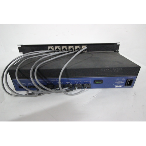 Pathway Connect 8865-2 Gray Interfaces DMX Repeater - (6) 5-Pin Outputs w/ (6) 3-Pin Output Patch Panel back