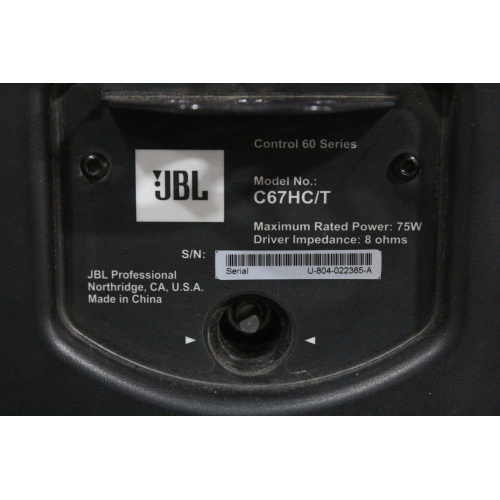 2 JBL Control 67HCT Narrow-Coverage Satellite Pendant Speaker - 5