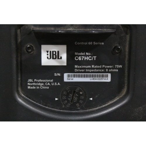 2 JBL Control 67HCT Narrow-Coverage Satellite Pendant Speaker - 5