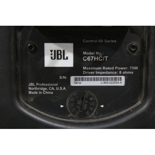 2 JBL Control 67HCT Narrow-Coverage Satellite Pendant Speaker - 5