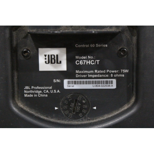 2 JBL Control 67HCT Narrow-Coverage Satellite Pendant Speaker - 6