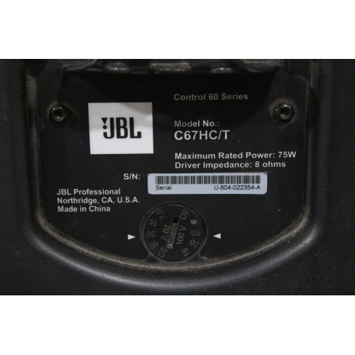 2 JBL Control 67HCT Narrow-Coverage Satellite Pendant Speaker - 6