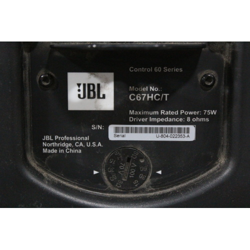 2 JBL Control 67HCT Narrow-Coverage Satellite Pendant Speaker - 6