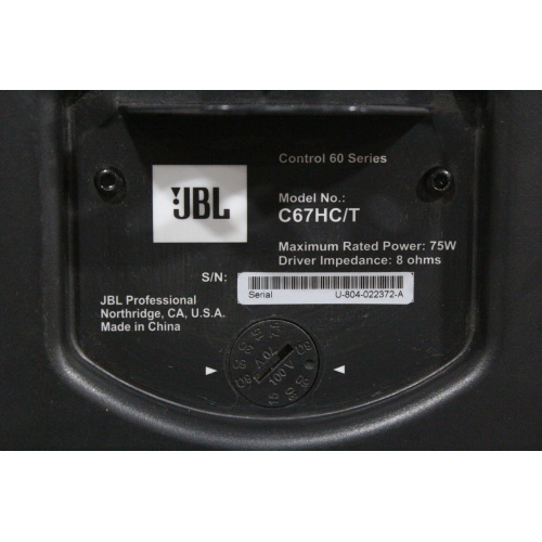 2 JBL Control 67HCT Narrow-Coverage Satellite Pendant Speaker One Unit Cracked - 6