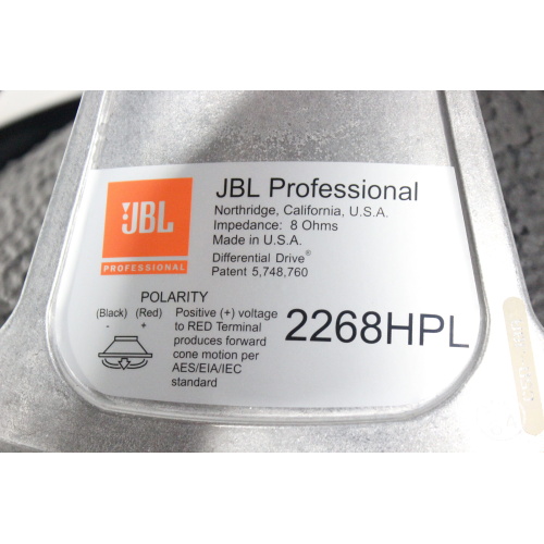 JBL 2268HPL 351210-003X 18 Neo Woofer - 6