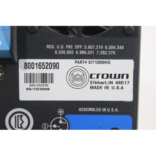 Crown I-Tech 12000 HD Series 2-Channel 4500W@4ohms Power Amplifier (C1582-6)