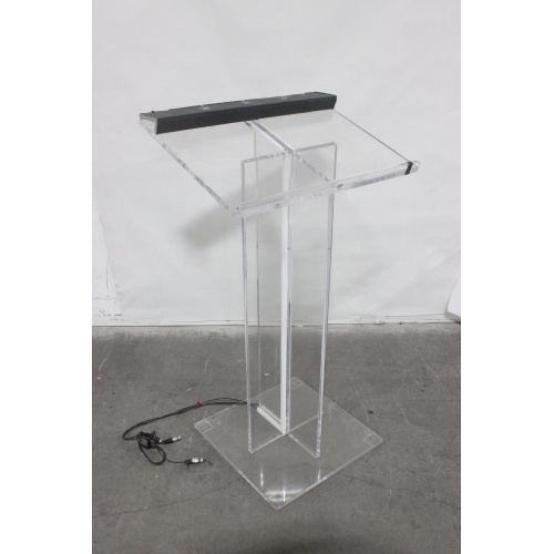 48 Thick Acrylic Clear Standing Podium w 3XLR Hookups - 2