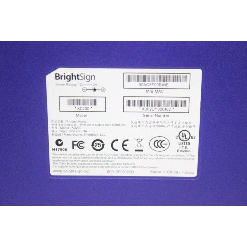 BrightSign XD Model XD230 Digital Media Signage - 6