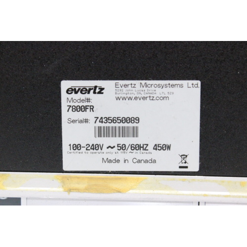 Evertz 7800FR Multiframe - 7