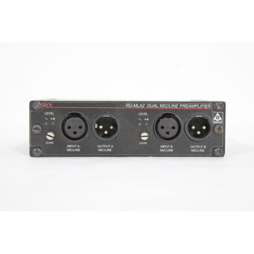 RDL RU-MLA2 - Dual Channel MicrophoneLine Preamplifier with Four Channel Audio Distribution - 2