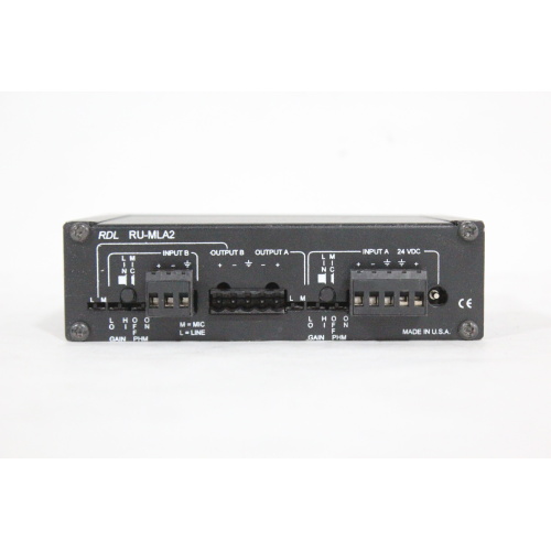 RDL RU-MLA2 - Dual Channel MicrophoneLine Preamplifier with Four Channel Audio Distribution - 4