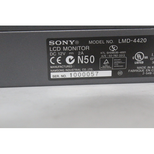 Sony LMD-4420 LCD Monitor - 3