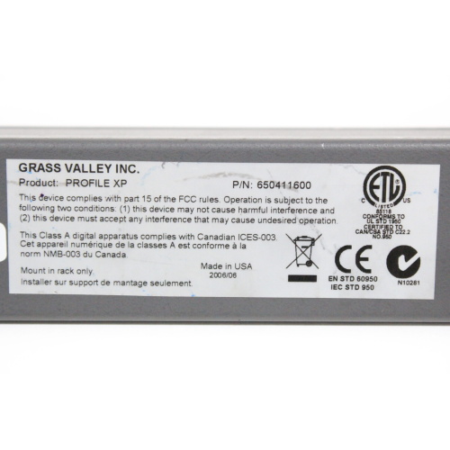 Grass Valley Breakout Panel for Profile XP System PN 650411600 - 8