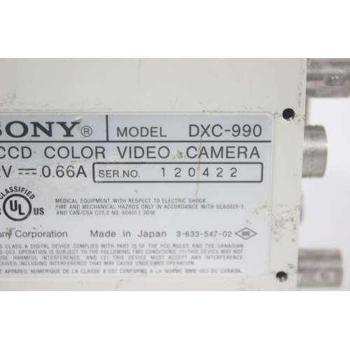 Sony ExwaveHAD DSP 3CCD Color Video Camera - 7