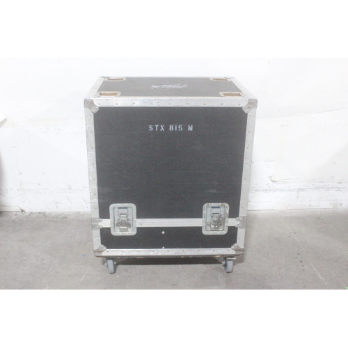 (2) JBL STX815M 15" Two-Way Bass-Reflex Passive Stage Monitors (FOR PARTS) w/ Wheeled Hard Case