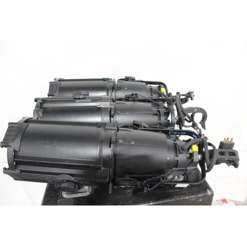 3 ETC Source Four 750W Ellipsoidal Lights w 15-30 Degree Lenses and Stage Pin Connectors in Wheeled Hard Case Holds 6 Lights - 3