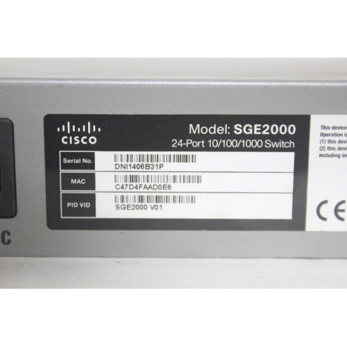 Cisco SGE 2000 24port 101001000 switch - 6