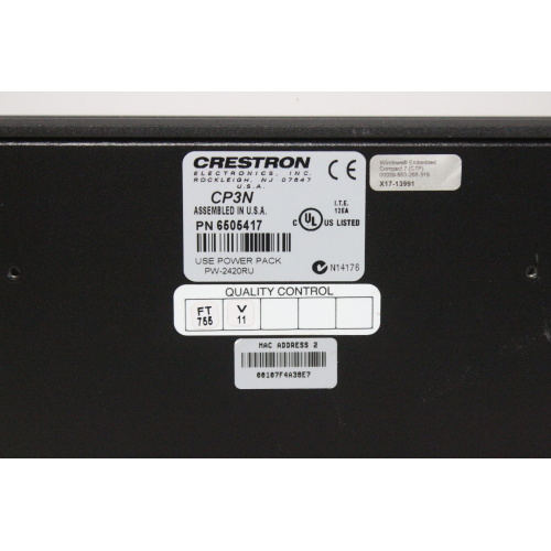 Crestron CP3N 3-series Professional Control System Processor - 6