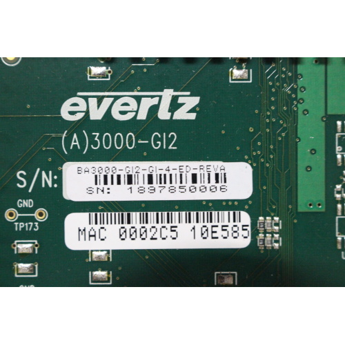 Evertz 3001MVP-OV-HSN HDSDAnalog Octal Input Card w Backplane - 2