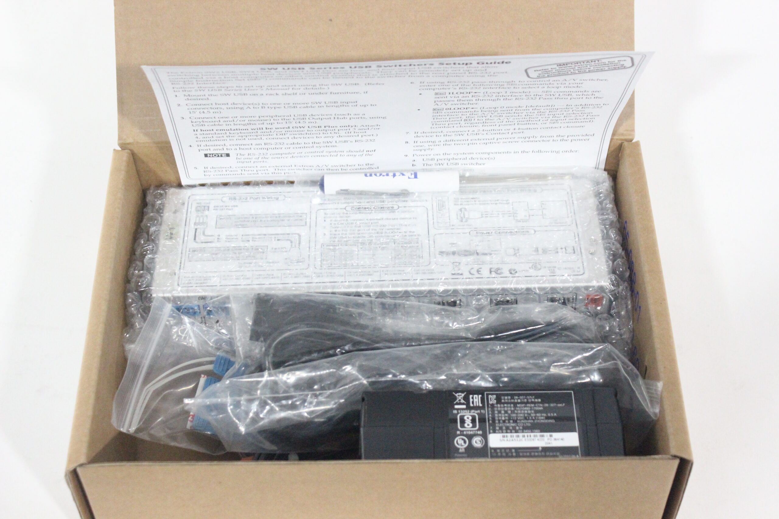 Extron SW4 4-Port USB Switcher in Original Box · AVGear