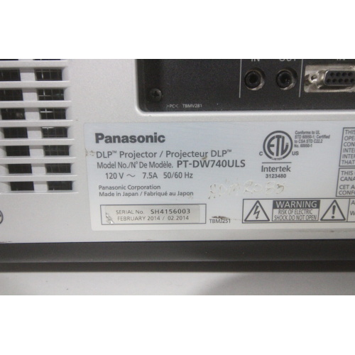 Panasonic PT-DW740ULS 1-Chip 7000 Lumens DLP Projector 234 Hours - 8