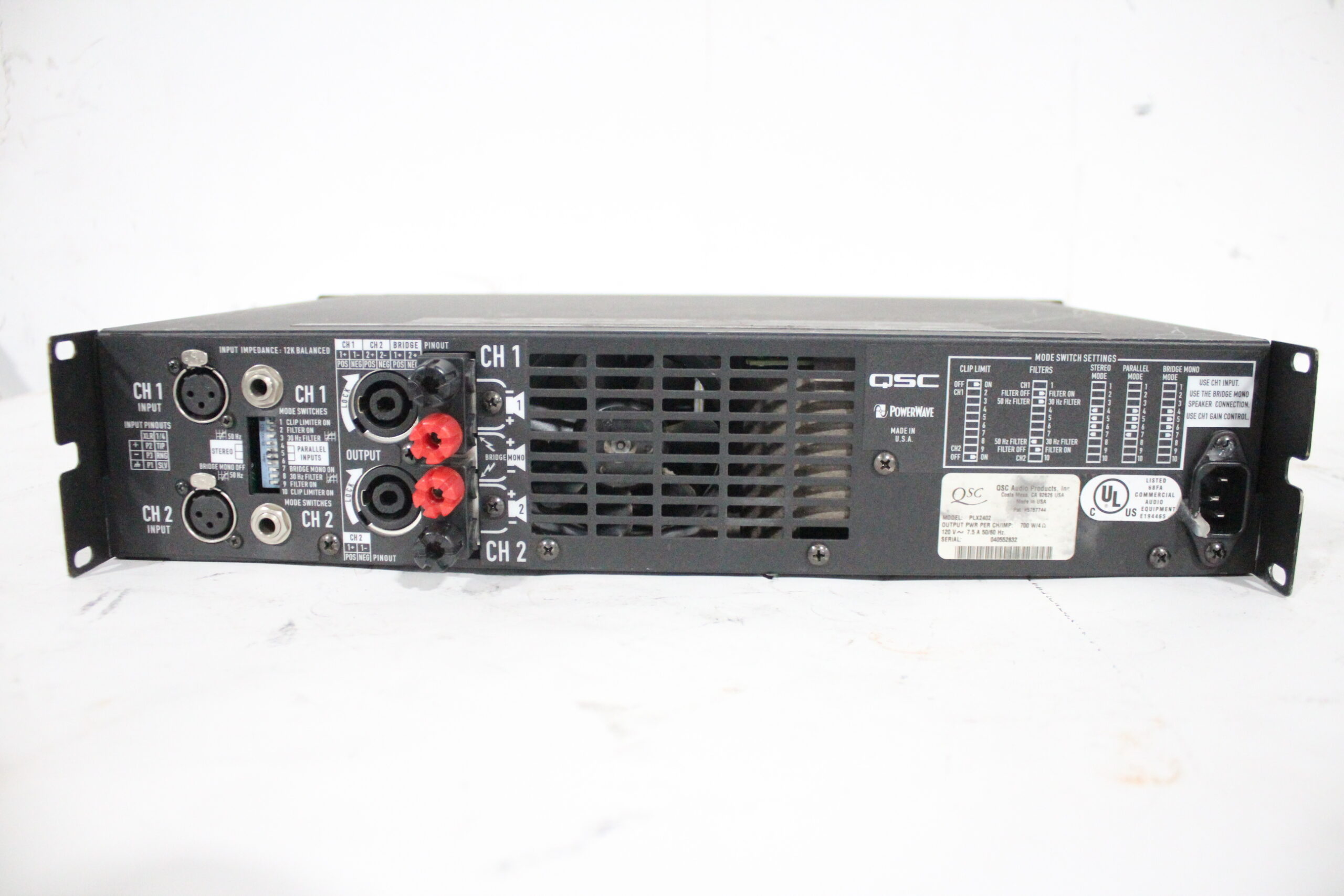QSC PLX 2402 パワーアンプ - 楽器、器材