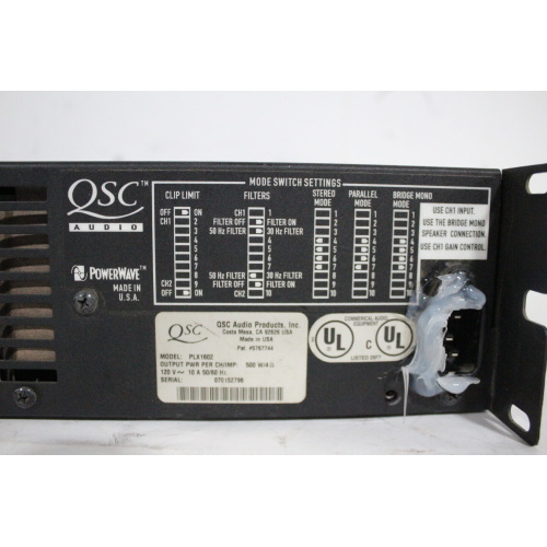 QSC PLX1602 Two-Channel 1600 Watt Power Amplifier - 5