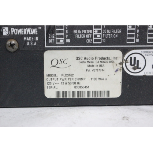 QSC PLX3402 2-Channel 3400 Watt Power Amplifier - 4