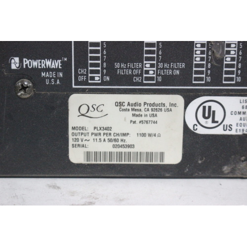 QSC PLX3402 2-Channel 3400 Watt Power Amplifier - 4