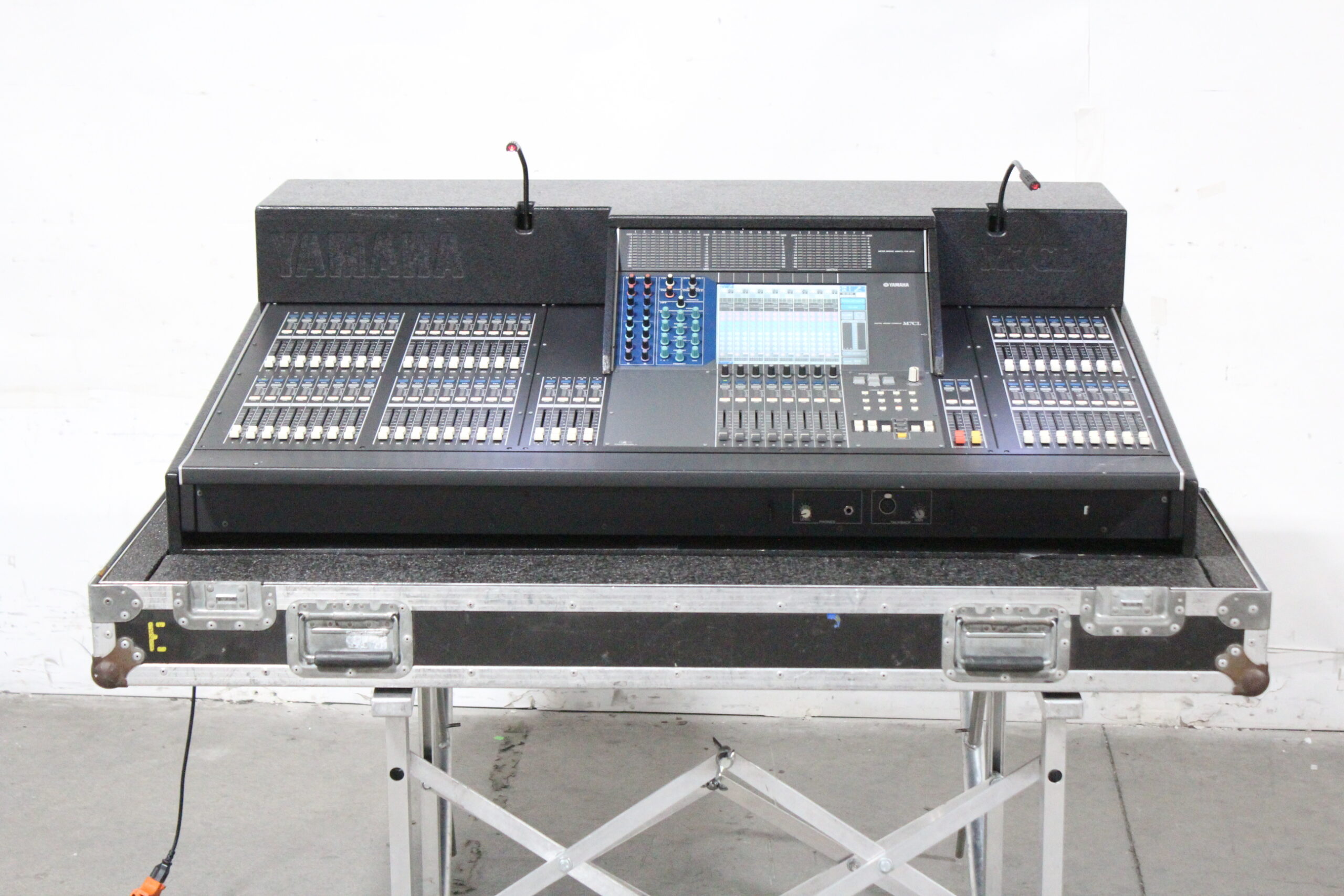 Yamaha M7CL-48 Digital Mixing Console w/ (2) Yamaha I/O and (1) Dan Dugan  I/O Option Cards in Wheeled Hard Case