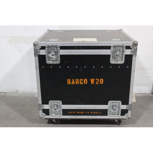 Barco HDX-W20 (20,00 Lumens) WUXGA 3-Chip DLP Projector w/ Cage in Wheeled Hard Case (712 Used Lamp Hours)