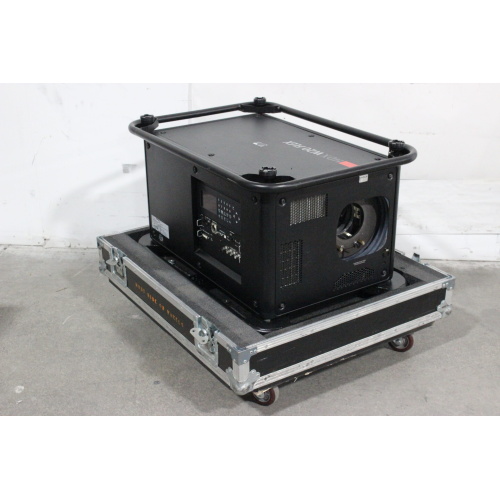 Barco HDX-W20 (20,00 Lumens) WUXGA 3-Chip DLP Projector w/ Cage in Wheeled Hard Case (712 Used Lamp Hours)