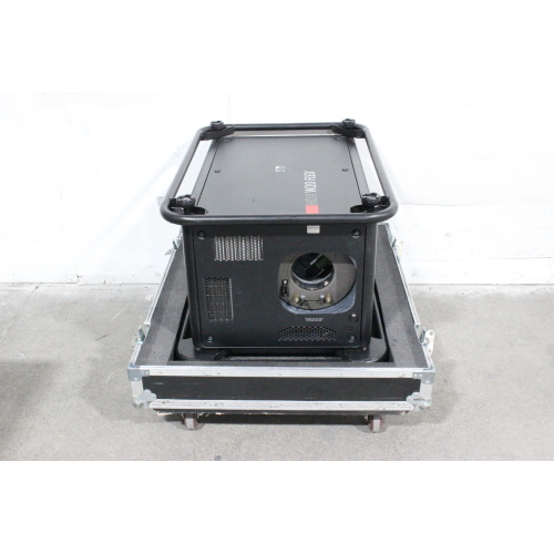 Barco HDX-W20 (20,00 Lumens) WUXGA 3-Chip DLP Projector w/ Cage in Wheeled Hard Case (712 Used Lamp Hours)