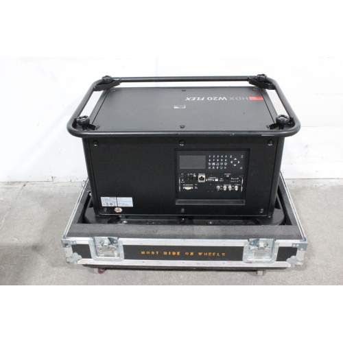 Barco HDX-W20 (20,00 Lumens) WUXGA 3-Chip DLP Projector w/ Cage in Wheeled Hard Case (712 Used Lamp Hours)