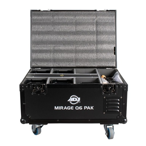 ADJ Mirage Q6 PAK Black with Charging Case 6-Pack, Black - 8