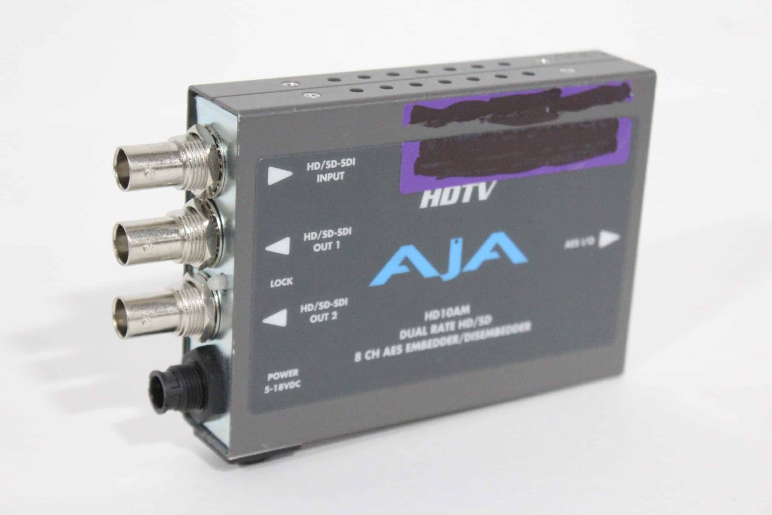 AJA HD10AM HD/SD Dual Rate 8-Channel AES Embedder/Disembedder · AVGear